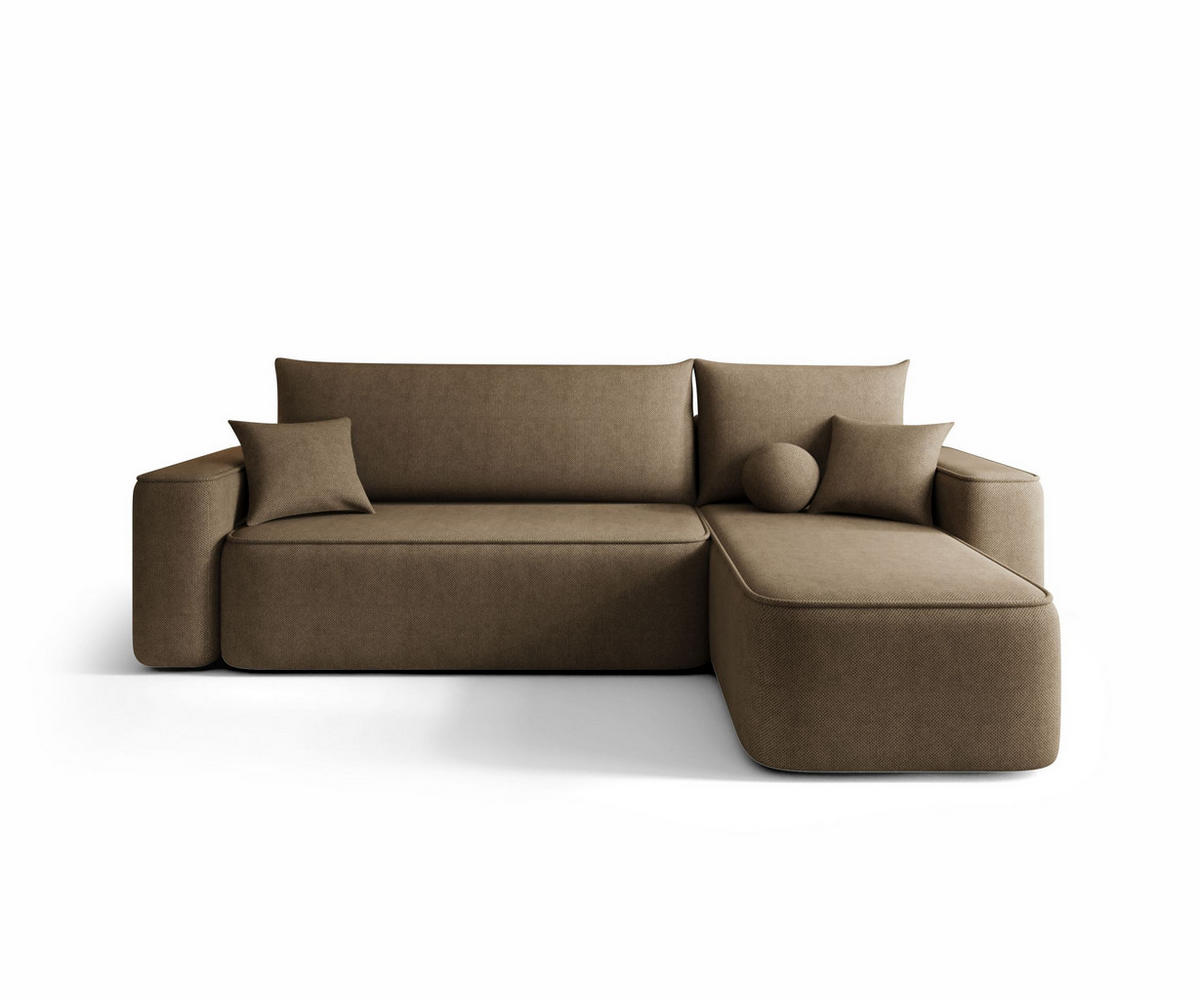 ECKSOFA mit Schlaffunktion SENNO Curio 20 Rechts - Braun, Textil (250/150cm) - Bedante