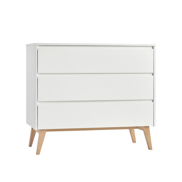 DJEČJA KOMODA Bijelo i drvo - bijela, drvni materijal (100/92/52cm) - Petits-meubles