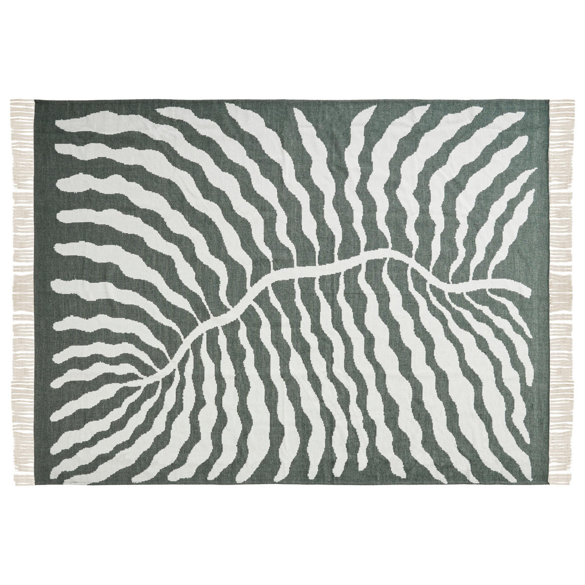 DECKE Grün Bartar 130/170 cm - Grün, Textil (130/170cm) - Beliani