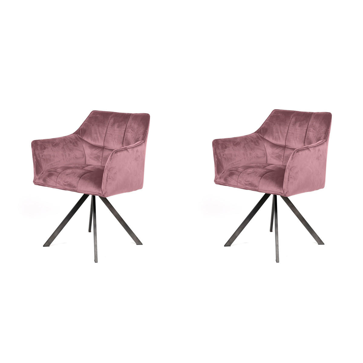 ESSZIMMERSTUHL Raster Rosa 63/60/81 cm - Pink, Metall (60/81/63cm) - Hoyz Collection