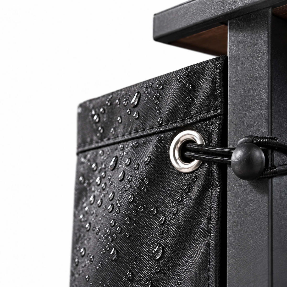 KAMINHOLZREGAL Schwarz Stahl mit Dach 185x185x70 cm - Schwarz, Kunststoff/Metall (185/185/70cm) - Relaxdays