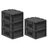 EUROBOX 5x NextGen Portable, HxBxT 18,5x30x40cm,16 Liter, Schwarz - Schwarz, Kunststoff (30/18.5/40cm) - PROREGAL