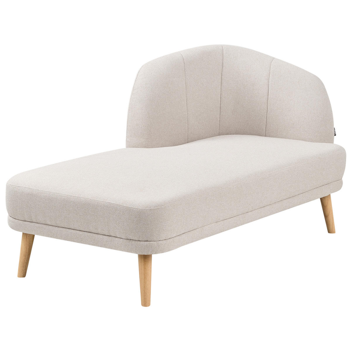 ČALOUNĚNÉ LEHÁTKO CHAISE LONGUE PRAVOSTRANNÉ Látka Světle béžové Tanlay - hnědá/béžová, textil (74/78/153cm) - Beliani