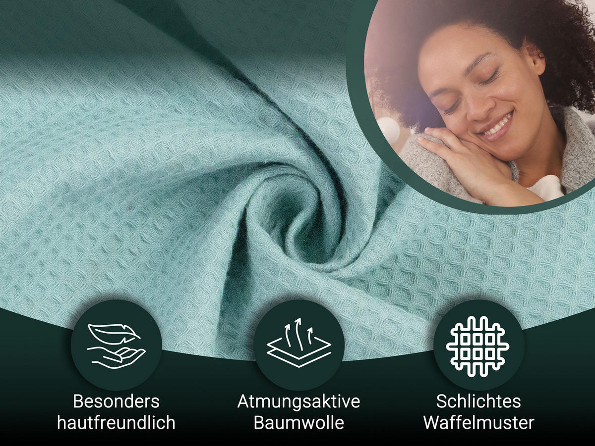 KUSCHELDECKE, 150x200 cm, 100% Baumwolle, Blau - Hellblau, Textil (150/200cm) - Zollner