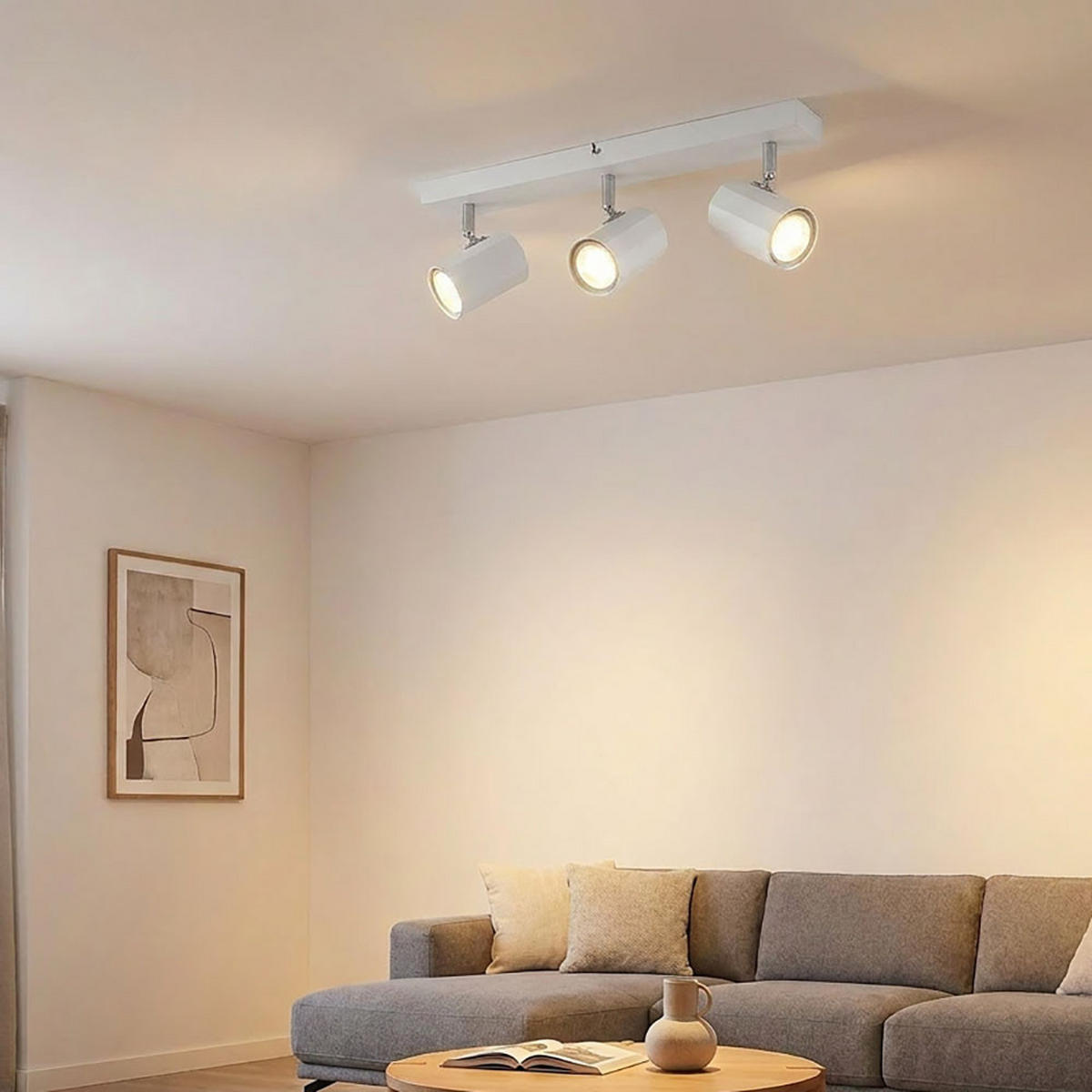 LED DECKENLEUCHTE James Weiß - Weiß, Metall (39/14.5/6cm) - Globo Lighting
