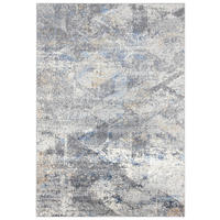 KOBEREC béžový krémový abstraktní - 120 x 170 cm - šedá, textil (120/170cm) - Mazovia