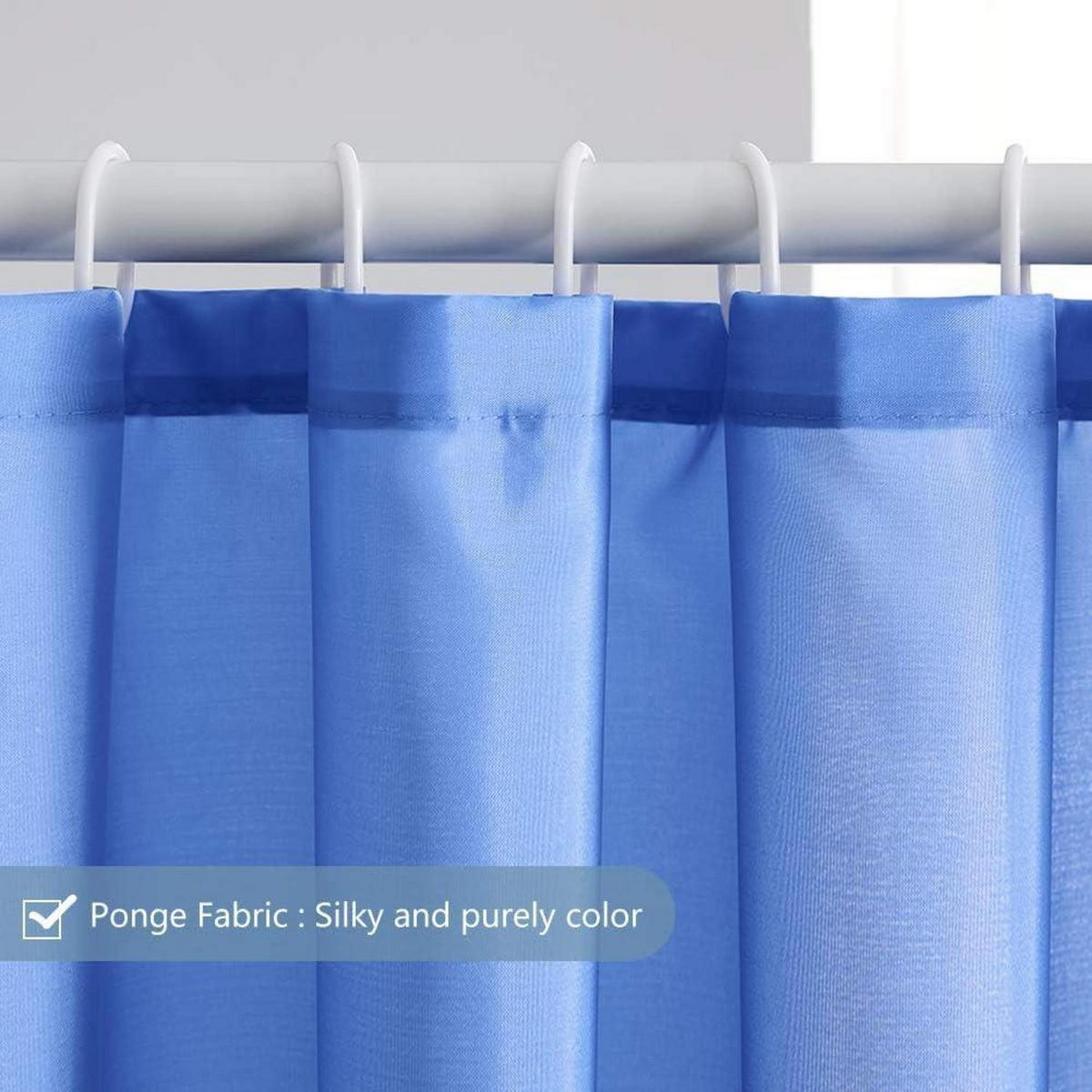 DUSCHVORHANG Blau 180 x 200 cm - Blau, Textil (180/200cm)