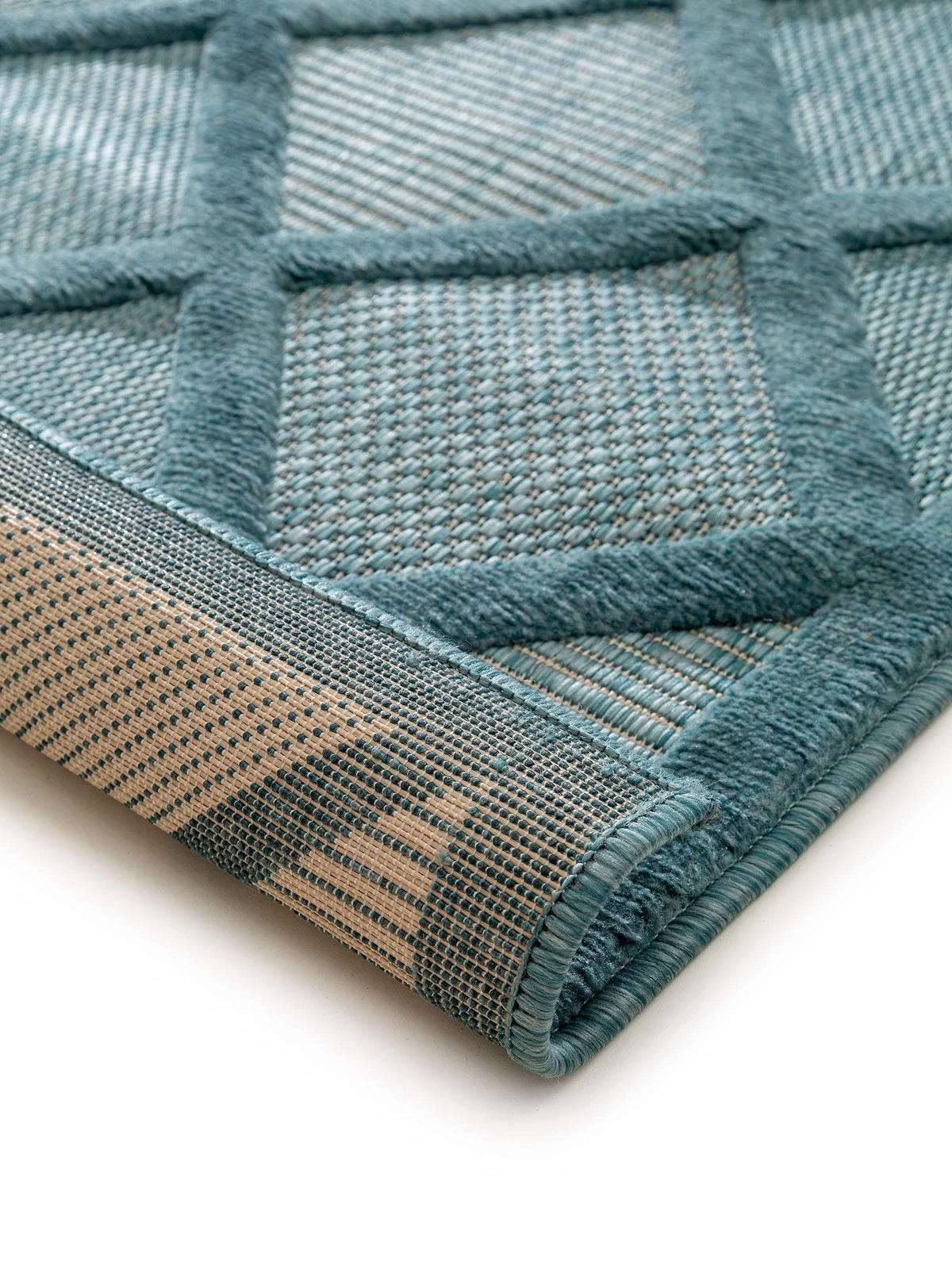 OUTDOORTEPPICH Bonte Türkis 240x340 cm - Türkis, Textil (240/340cm) - benuta Nest