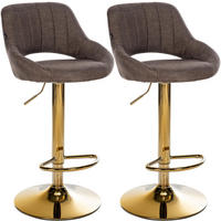 BARHOCKER 2 Stoff Braun - Braun, Textil (47/85/48cm) - CLP