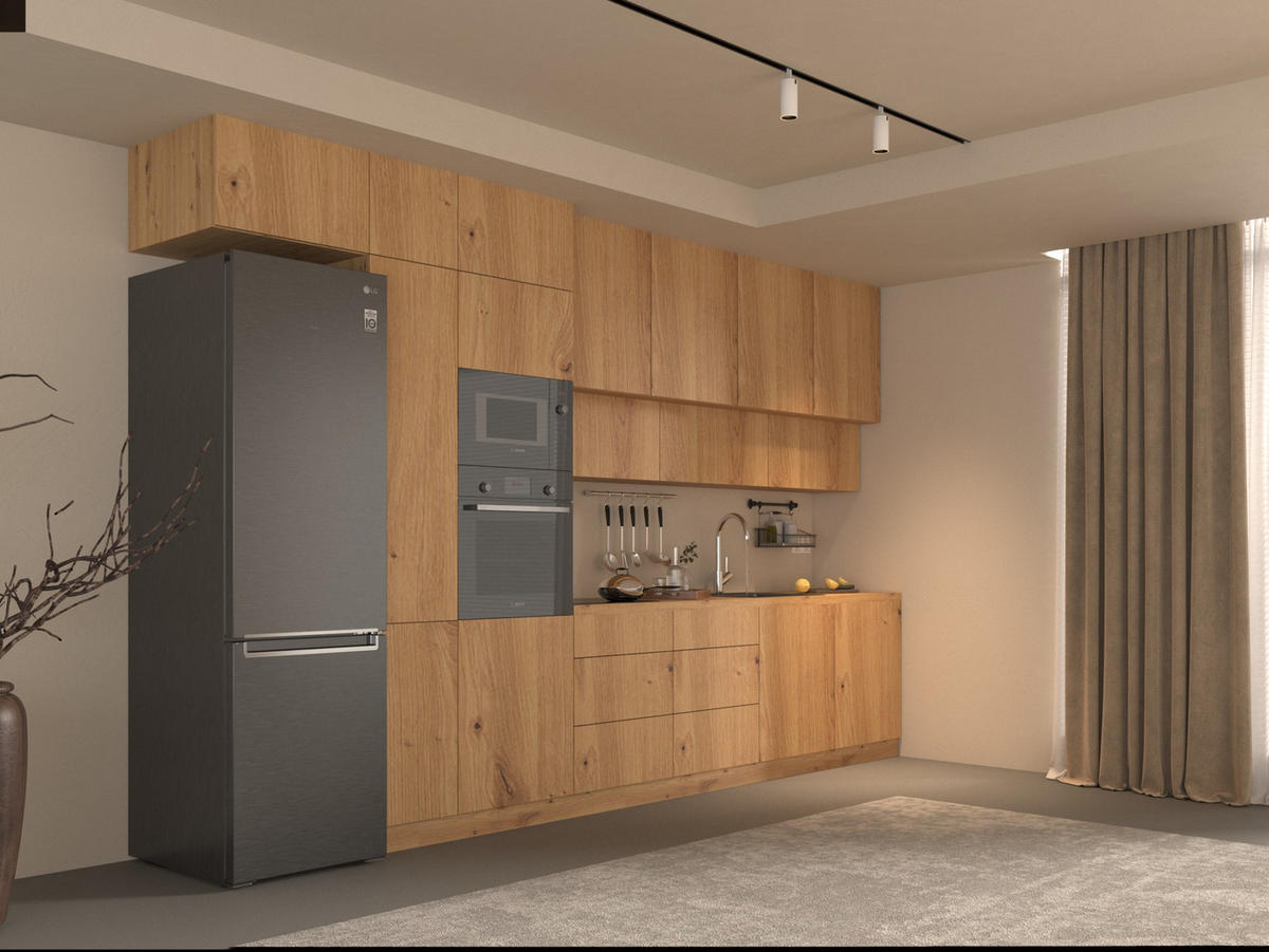 KÜCHENZEILE 400 - Langen KL4-M400 in Artisan Eiche - Eiche Artisan, Holz (400/248/58cm)