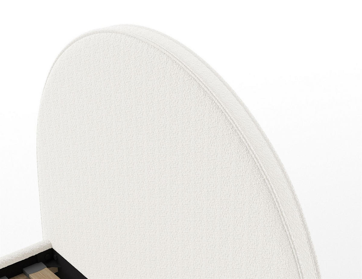 POLSTERBETT Karlotta 147x132x212 aus Holzwerkstoff in Weiß - Weiß, Holzwerkstoff (140/200cm) - 58aufmkessel