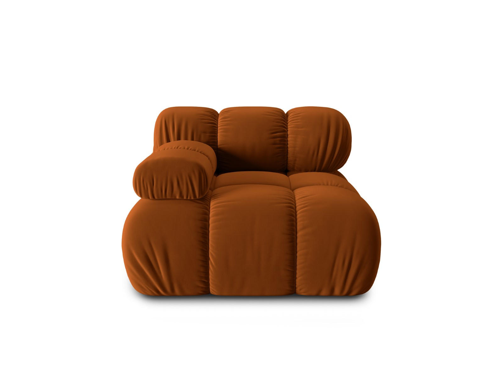 MODUL links Bellis aus Samt terrakotta - Terra cotta, Textil (94/70/94cm) - Micadoni