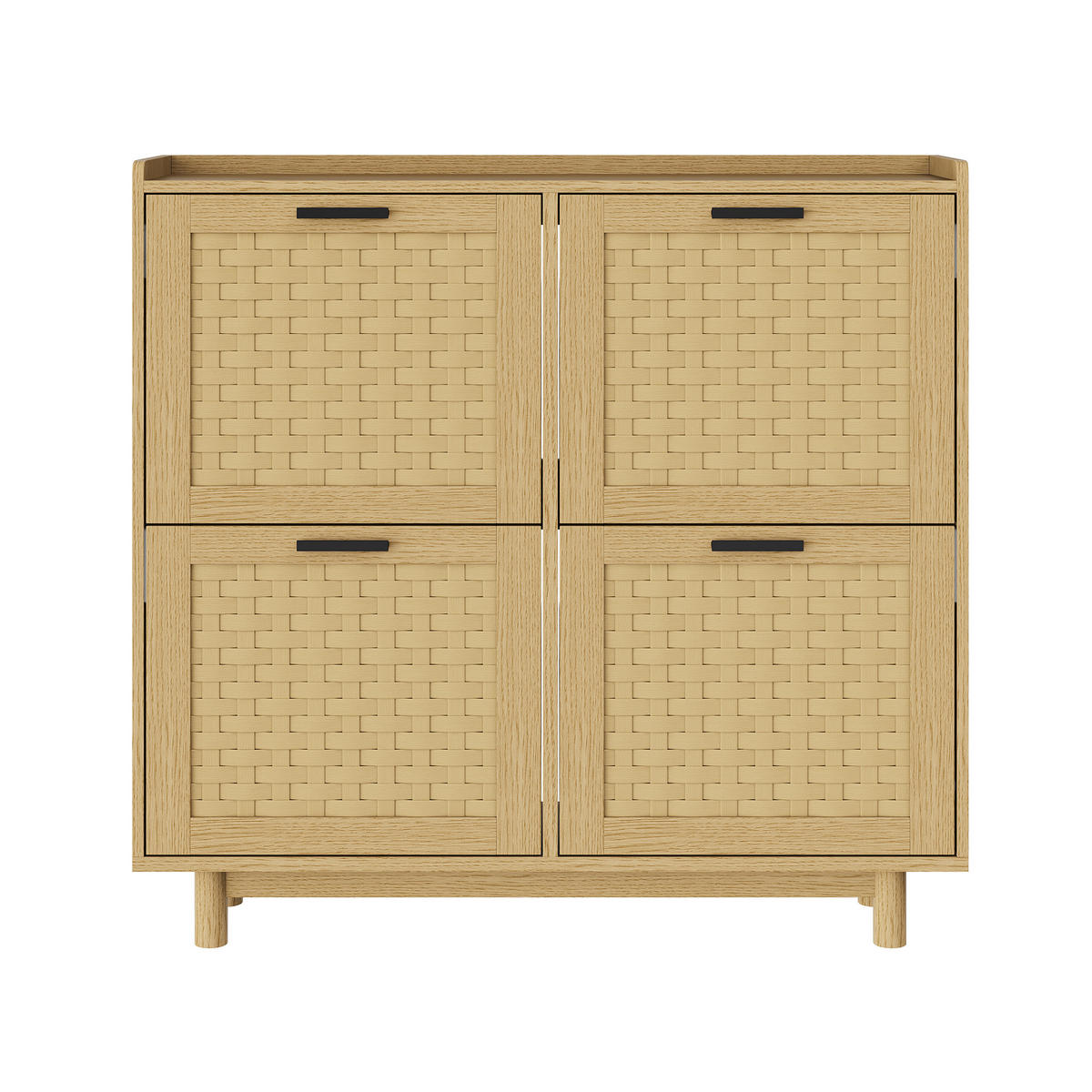 SCHUHSCHRANK 2 Ebenen, 8 Paare, modern, natürlich, 100x24x95 cm, Eiche - Naturfarben, Holz (100/95/24cm) - EuroLiving