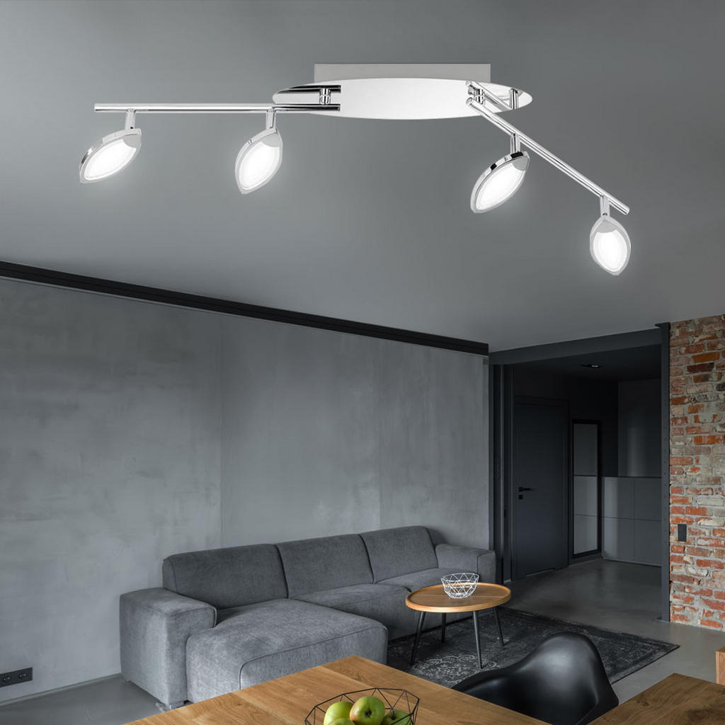 Thumbnail - Wofi Led, Silber, Metall, 9x13x87.5 cm, Lampen & Leuchten, LED Beleuchtung, LED-Deckenleuchten