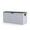 GARTENBOX 290L Abschließbar Wasserdicht Kunststoff Schwarz - Schwarz/Grau, Kunststoff (112/54/49cm) - Livingandhome