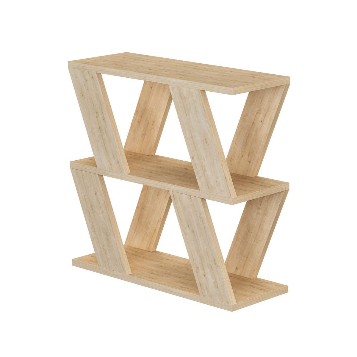BEISTELLTISCH mit 3 Tabletts L60 cm - Lazena - Eichefarben, Holzwerkstoff (60/22/57cm) - Calicosy