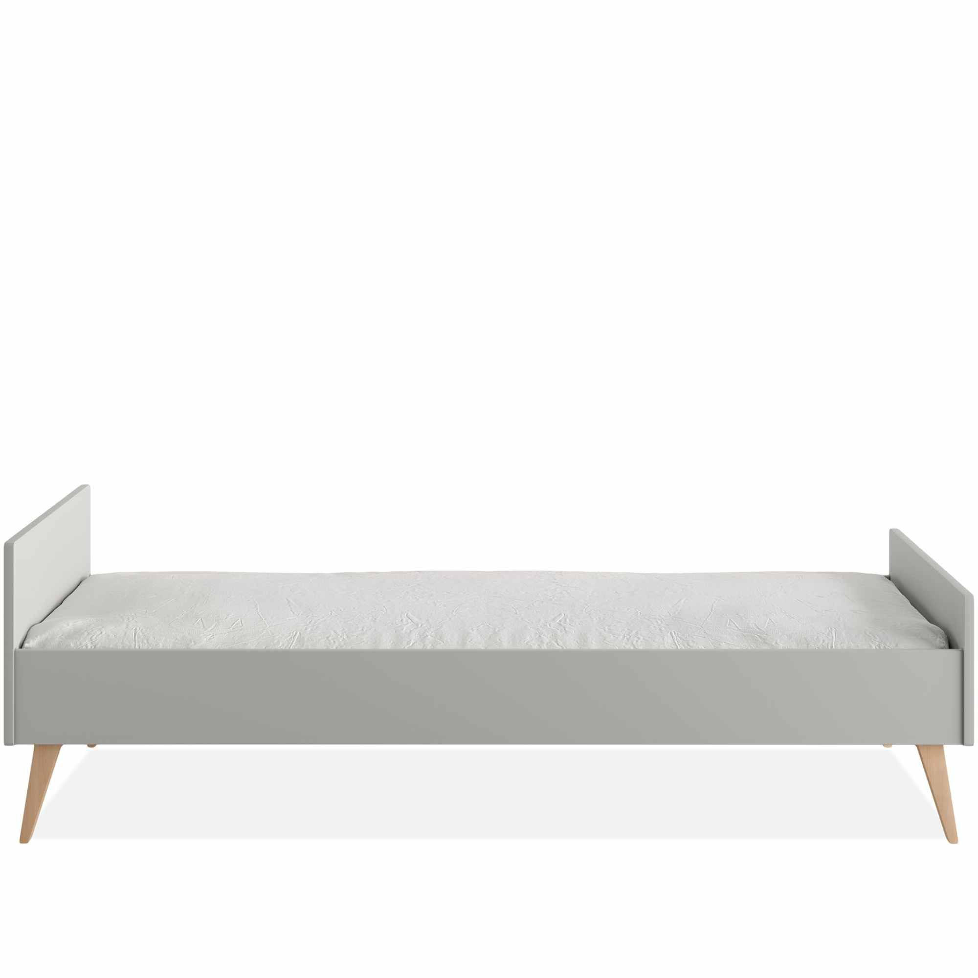 KINDERBETT Dambi - Grau, Holz (205/65/95cm) - KONSIMO®