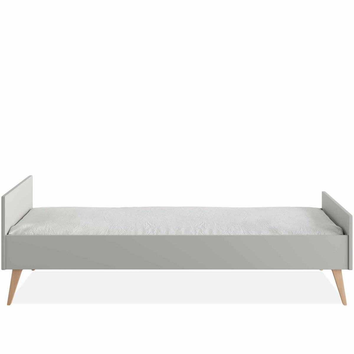KINDERBETT Dambi - Grau, Holz (205/65/95cm) - KONSIMO®