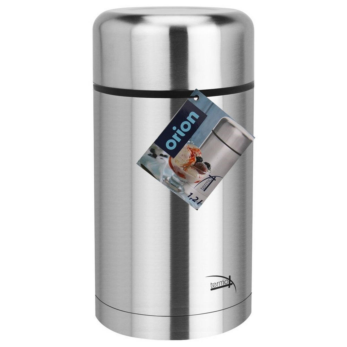 LUNCH-THERMOSKANNE aus Stahl 1,2 l - Silberfarben, Metall (10.5/21.5/10.5cm) - Orion 