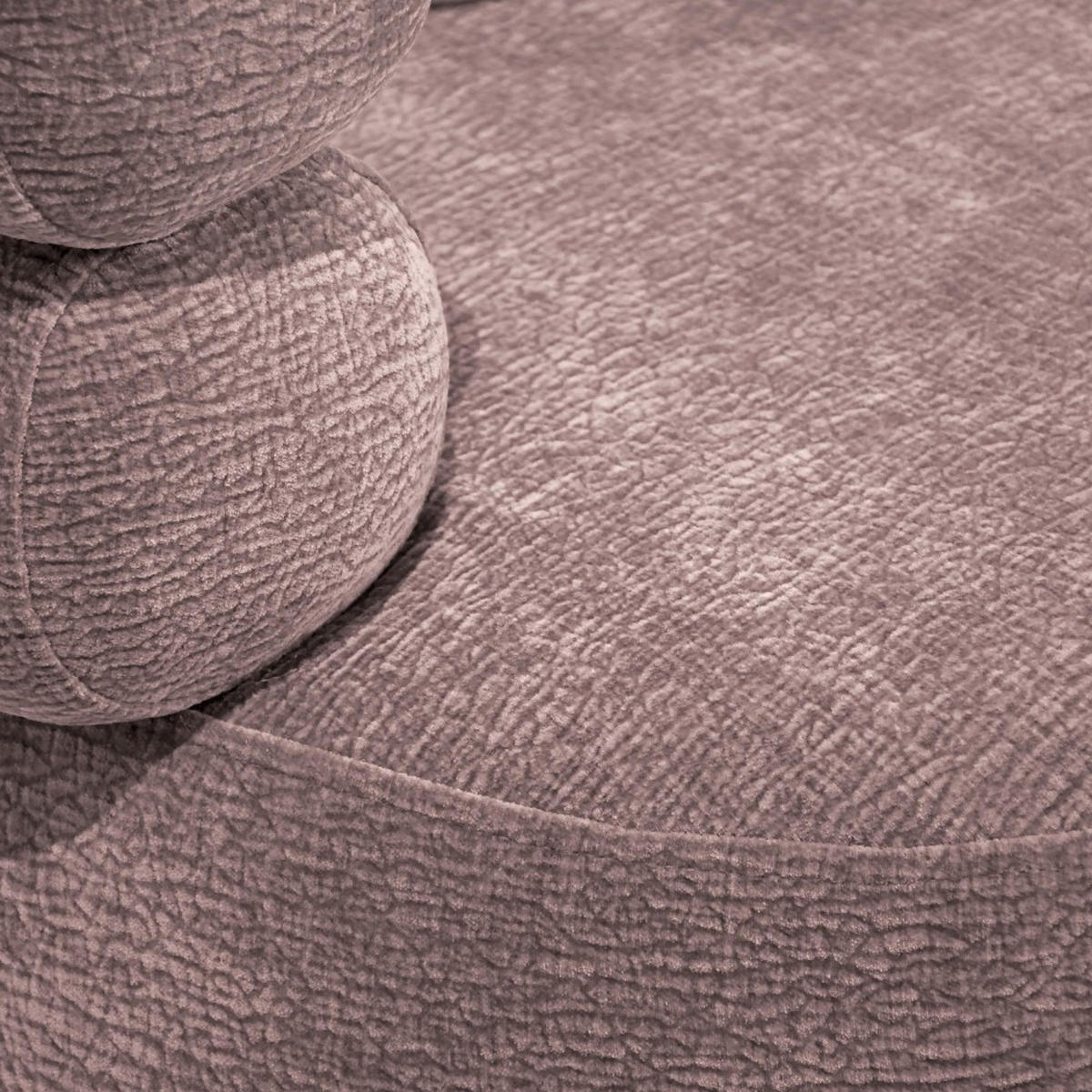 SESSEL Nano, Drehsessel mit runder Form, Rosa - Rosa, Textil (95/75/95cm) - Beautysofa