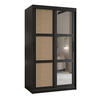 SCHWEBETÜRENSCHRANK 200/100/62 2-türig - Schwarz, Holz/Kunststoff (100/200/62cm) - MÖBEL KRYSPOL