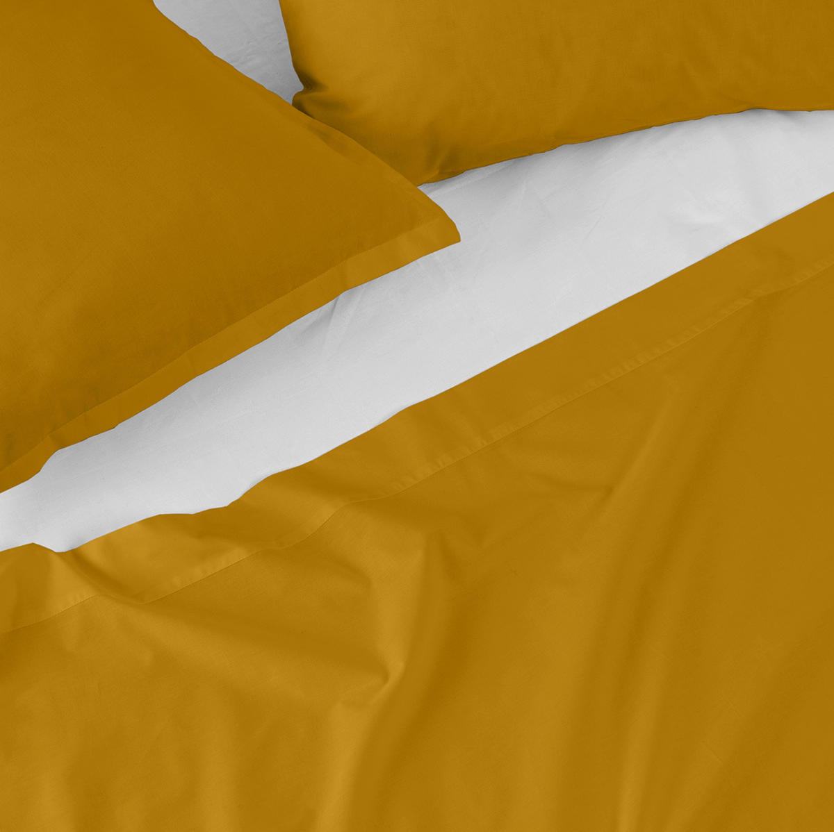 OBERBETTLAKEN basic 160x270 cm senf - Gelb, Textil (160/270cm) - Happy Friday