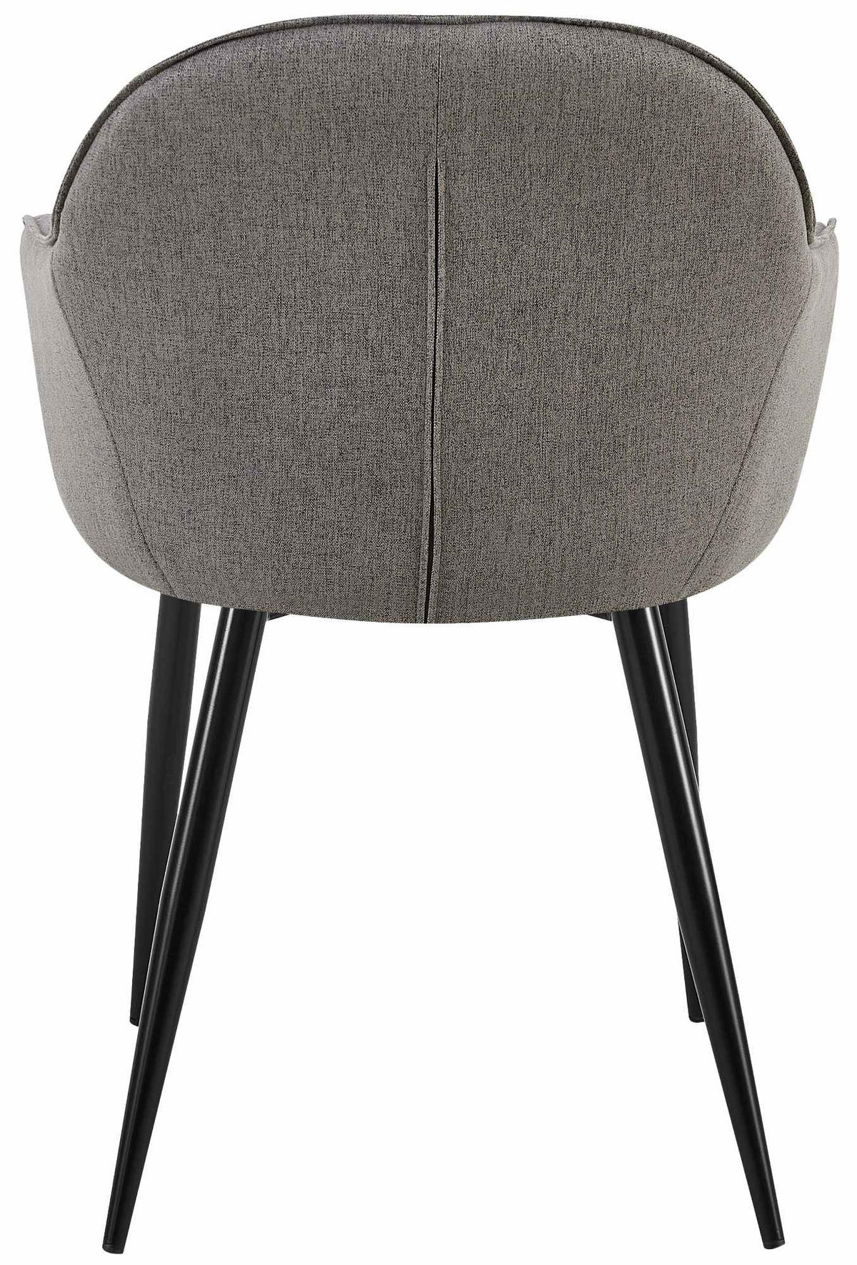 ARMLEHNENSTUHL Stoff dunkelgrau - Dunkelgrau/Schwarz, Textil/Metall (60/84/60cm) - CLP