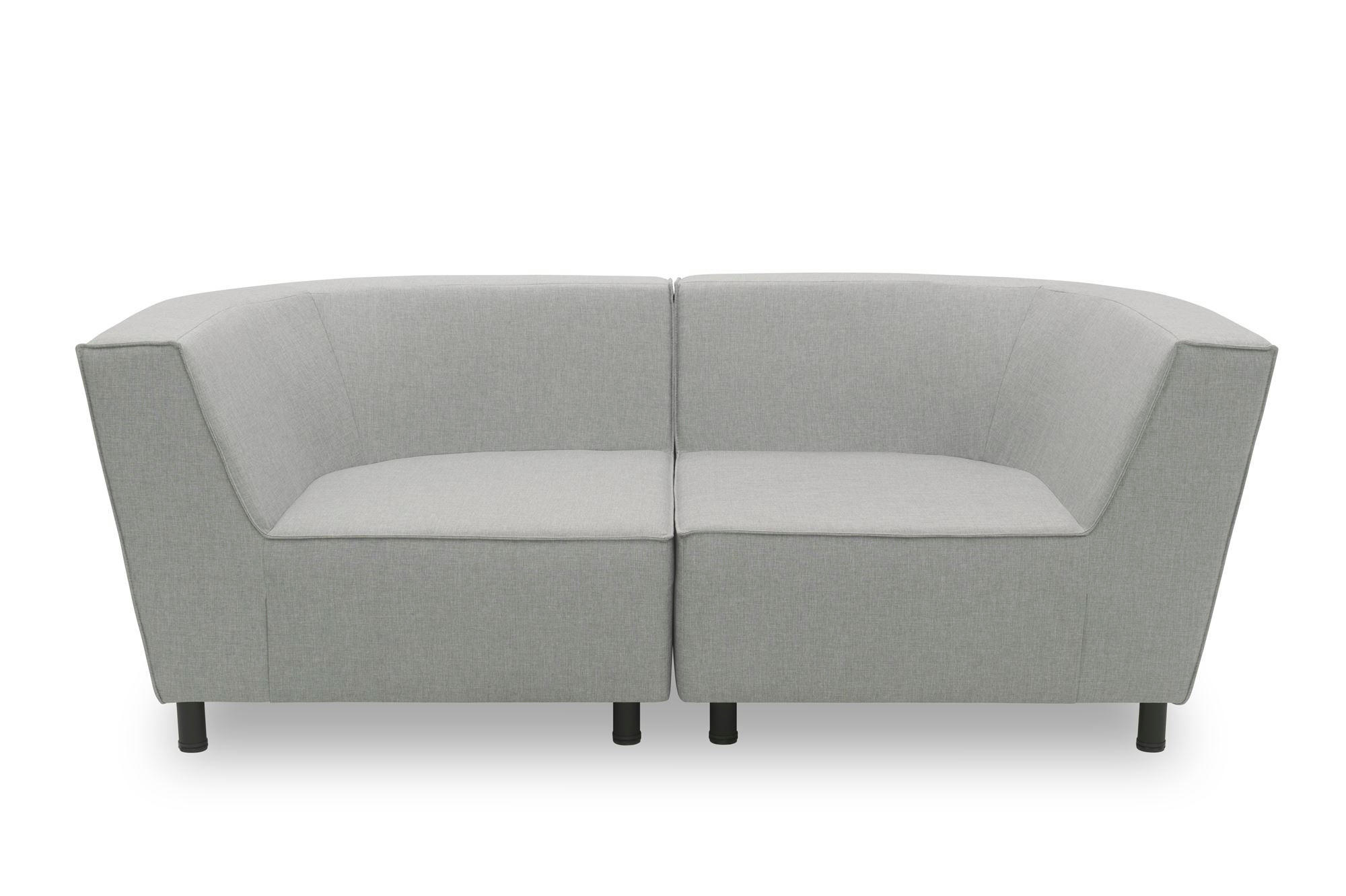 GARTENLOUNGE-SOFA 2-Sitzer Brandie 206x77x103 mit Outdoorbezug silber - Silberfarben, Kunststoff (206/77/103cm) - 58aufmkessel