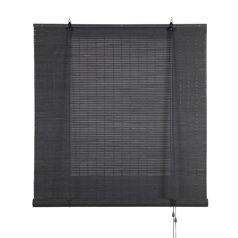 BAMBUSROLLO in Lamellen Grau 120x250 - Grau, Holz (120/250cm) - STORESDECO