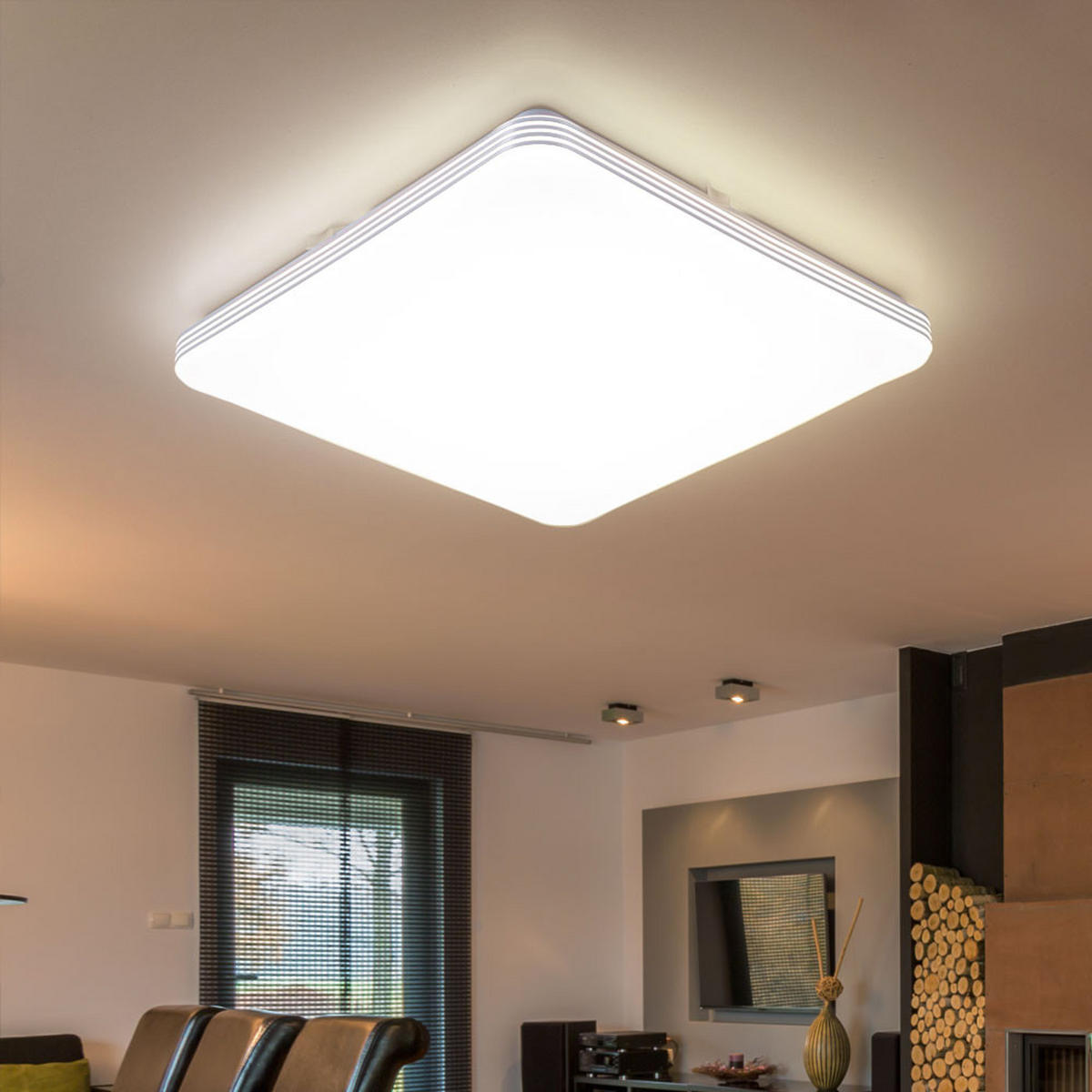 LED DECKENLEUCHTE TAHALRA Metall Weiß - Weiß, Metall (37.5/37.5/5cm) - Globo Lighting