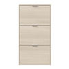 SCHUHSCHRANK 3 Klappen Zapateros - L60 cm - Eichefarben, Holzwerkstoff (22/113/60cm) - Calicosy