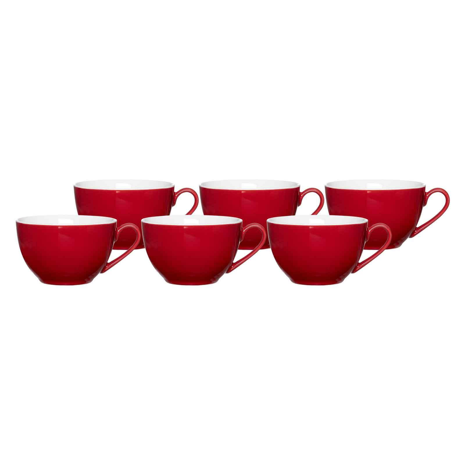 KAFFEETASSEN Doppio Rot 200 ml 6er Set - Rot, Keramik (0.2L) - Ritzenhoff Breker