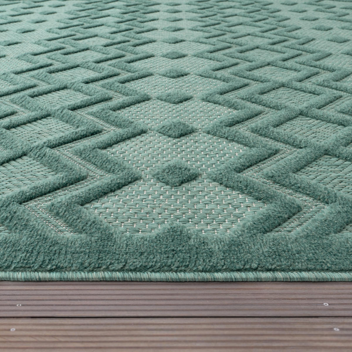 OUTDOORTEPPICH 120/160 cm Livorno 671 - Türkis, Textil (120/160cm) - Paco Home