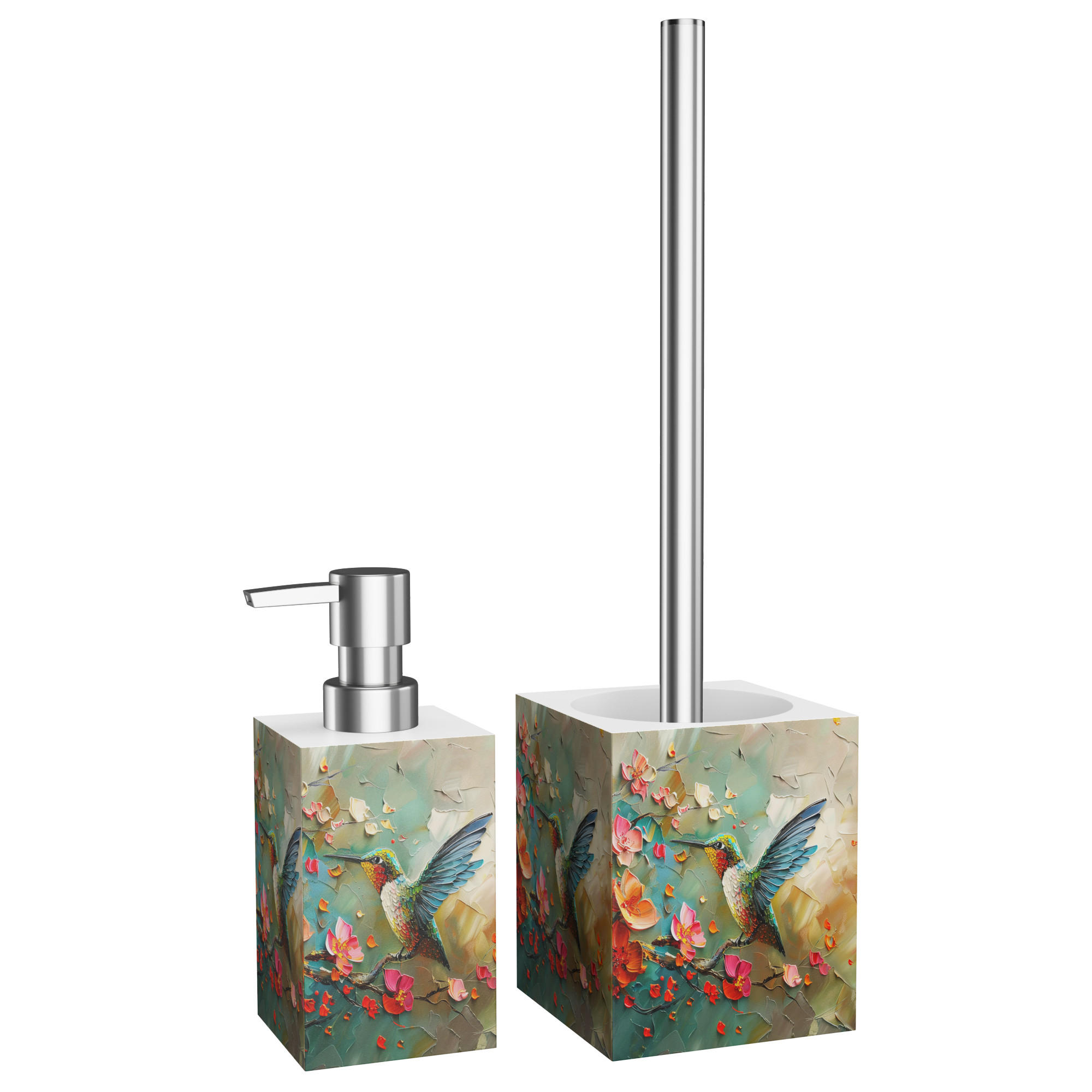 BADEZIMMER Set Petalo - Rosa, Kunststoff (7/17/7cm) - Sanilo