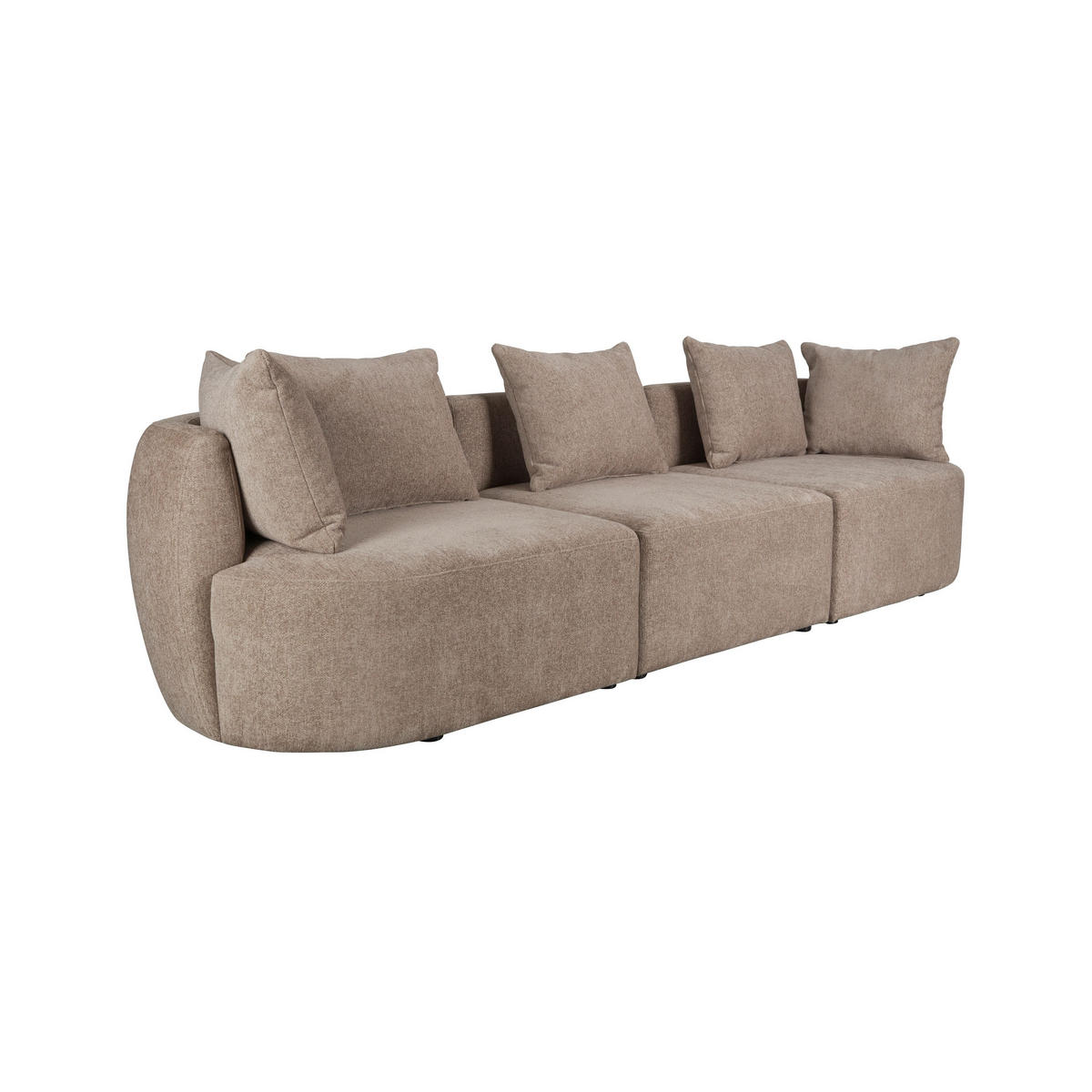 SOFA 4,5-SITZER Rocca Cappuccino/ Beige - Beige/Braun, Textil (250/83/92cm) - Dutchbone