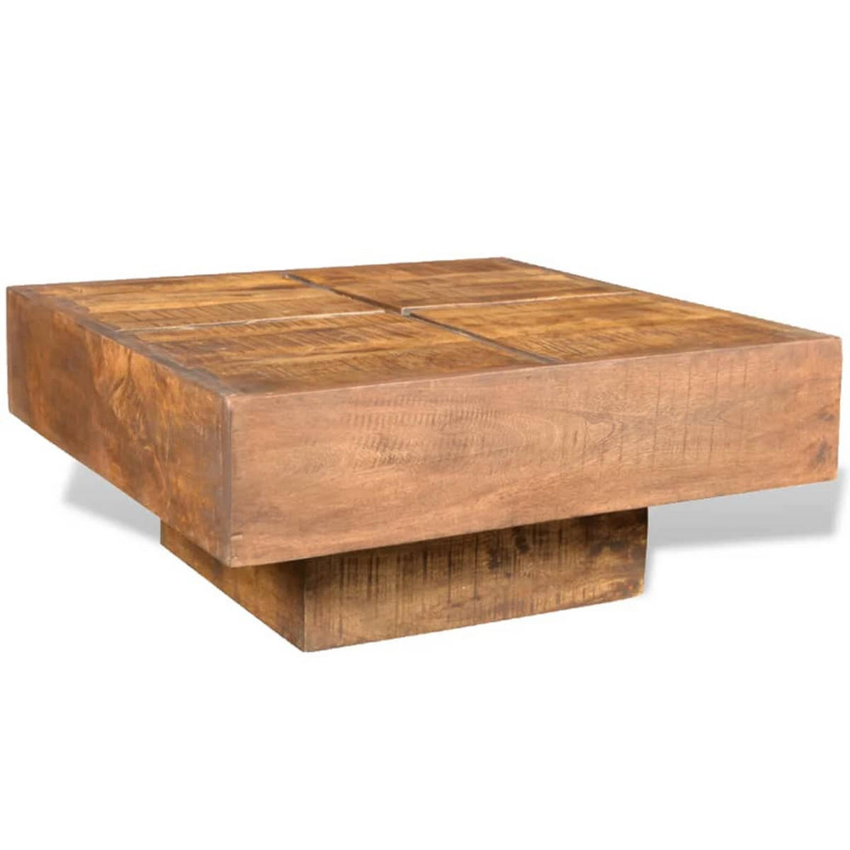 COUCHTISCH Braun Quadratisch Massivholz Mango - Braun, Holzwerkstoff (68/68/30cm) - furnicato