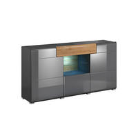 SIDEBOARD Jules Grau und Holz - Grau, Holzwerkstoff (159/82/39cm) - Petits-meubles