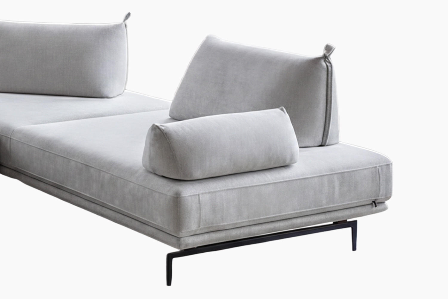 ARMLEHNKISSEN CANE Grau Webstoff - Grau, Textil (58/20cm) - KAWOLA