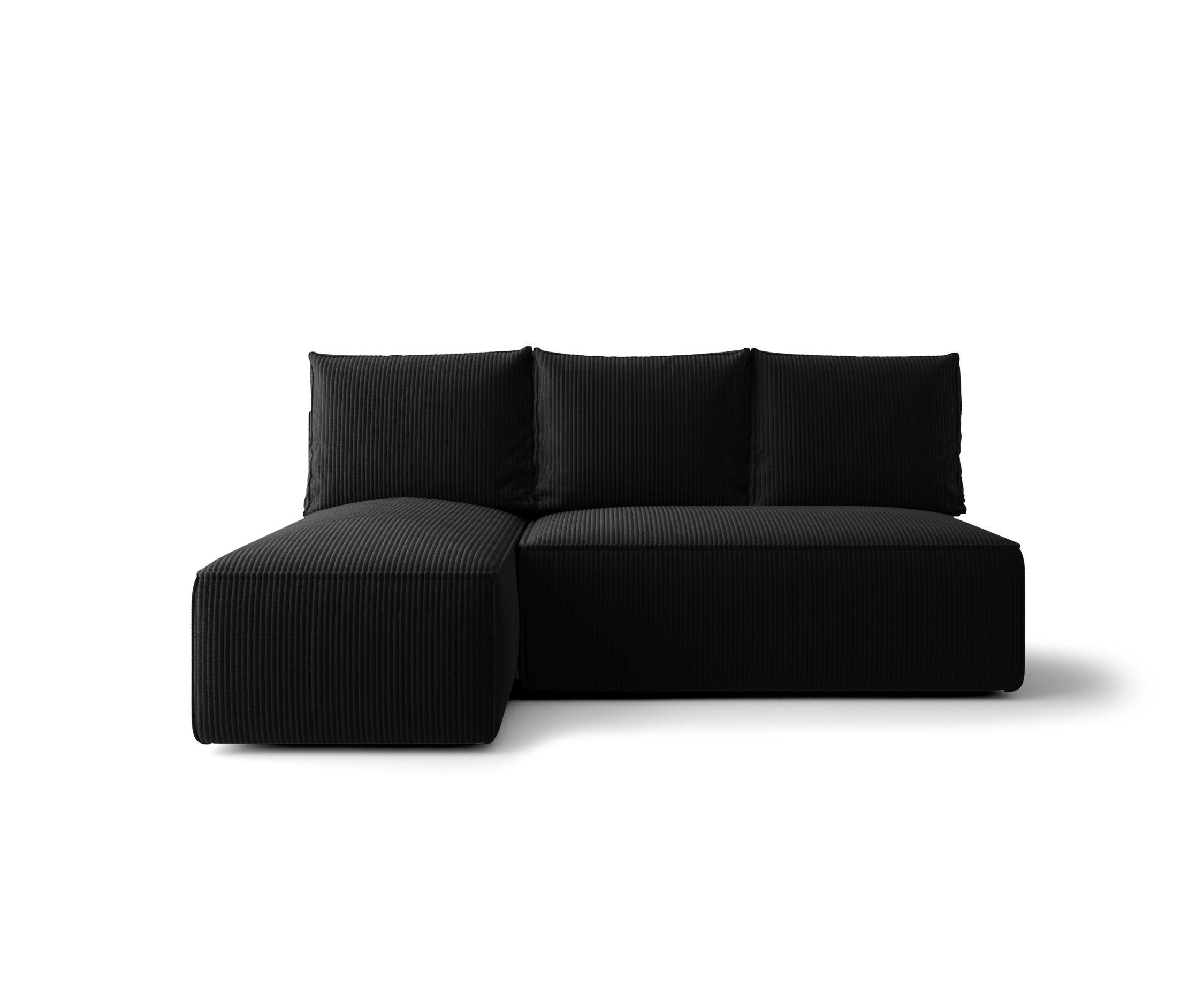 ECKSOFA mit Schlaffunktion SAVIO MINI Poso 135 Links - Schwarz, Textil (200/140cm) - Bedante