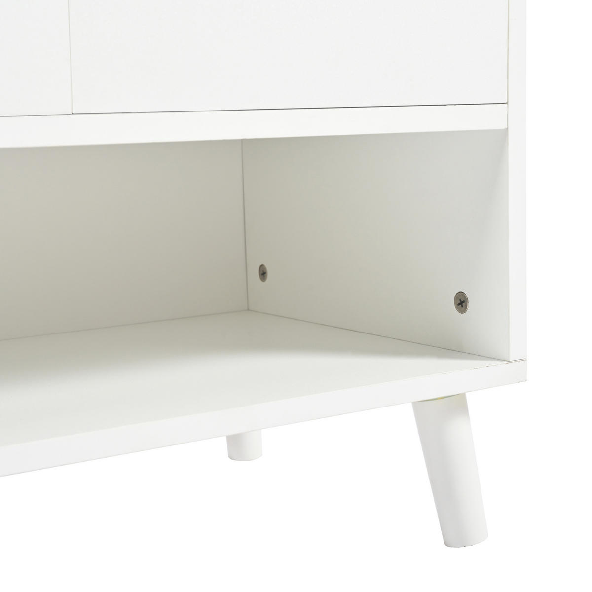 SCHUHSCHRANK 120/35/99 cm in Weiß mit 4 Türen und 1 Schublade - Weiß, Holzwerkstoff (120/99/35cm) - Flora Grace