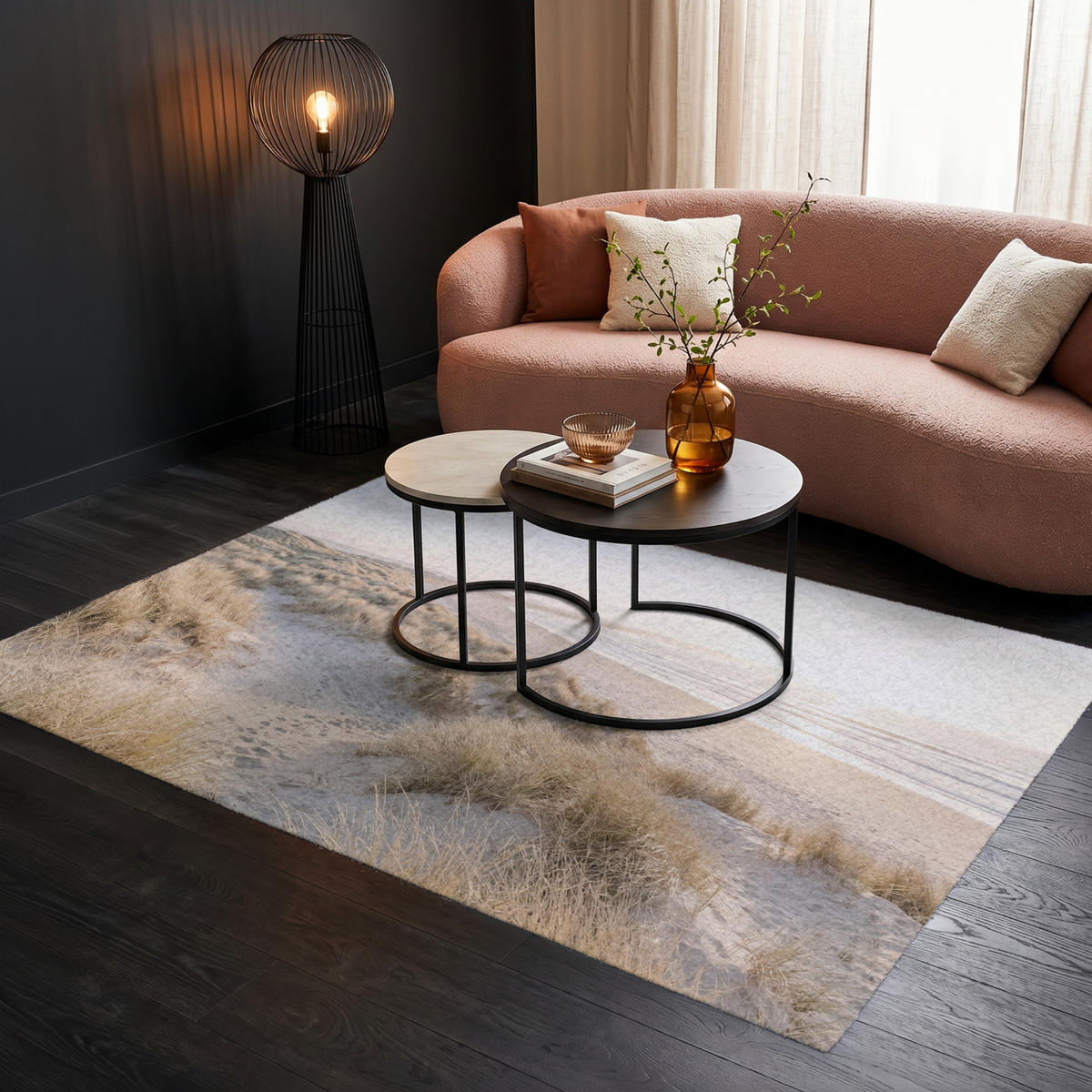 KOBERCE - Duny - Pláž - Béžová - 200x140 cm - piesková, textil/plast (200/0.4cm) - OnlyWow