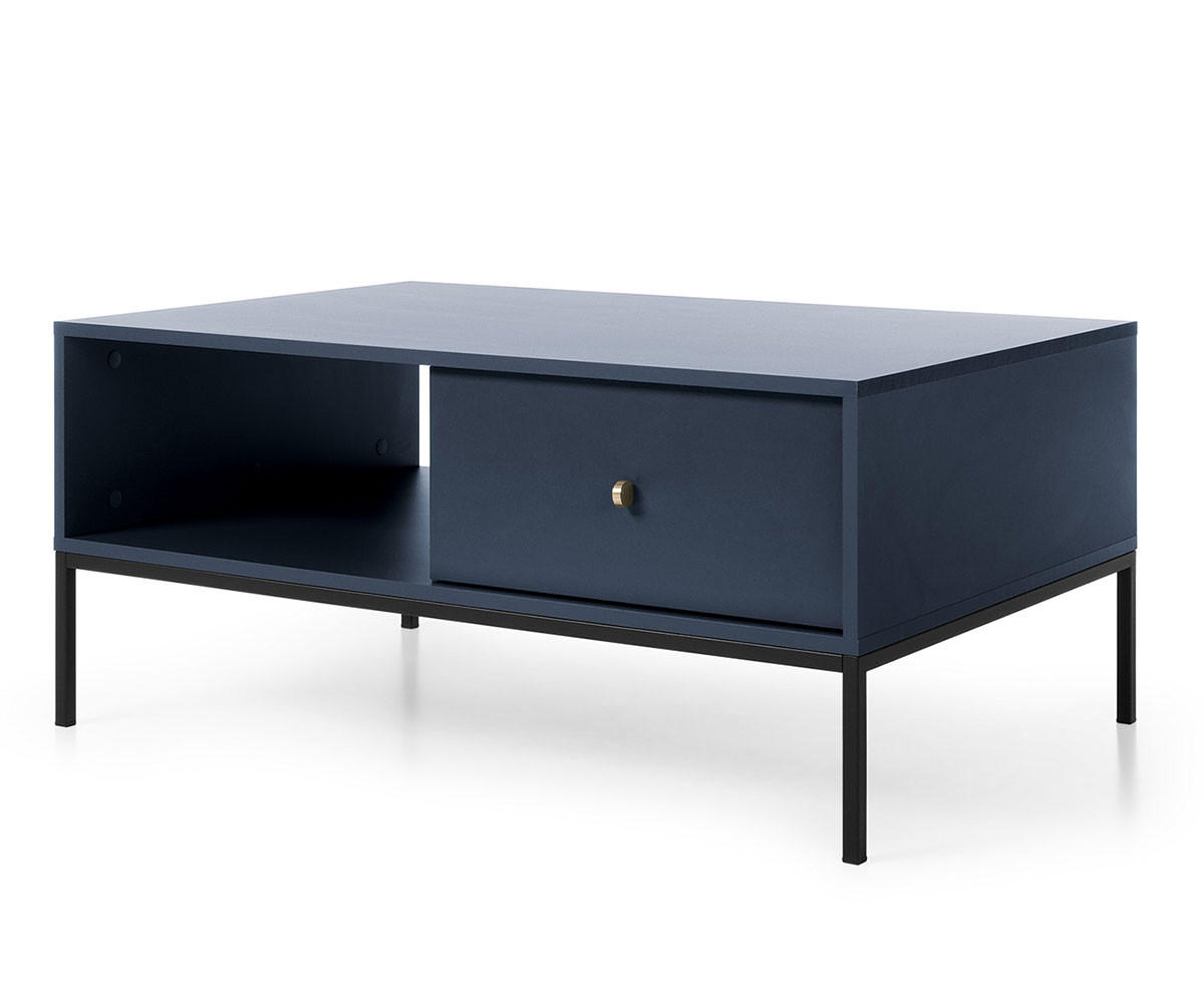 COUCHTISCH Mono marineblau / schwarz 103,5 / 68 / 46cm - Blau/Schwarz, Holz/Holzwerkstoff (68/103.5/46cm) - Feldmann-Wohnen