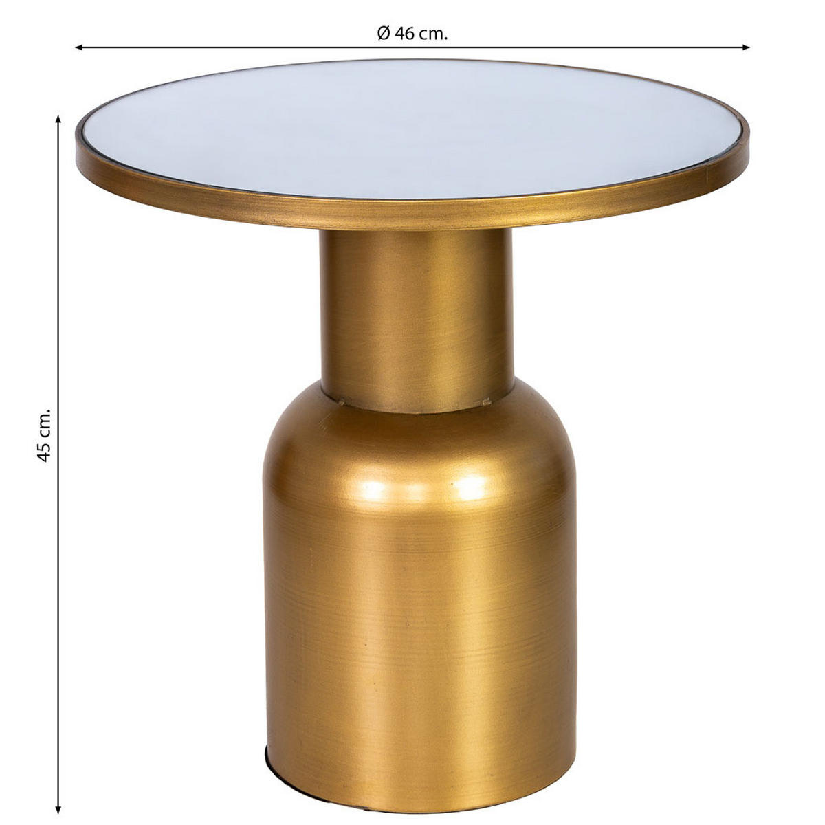 TISCH aus Metall, 46x45cm - Goldfarben, Metall (46/46/45cm) - Wanderlust