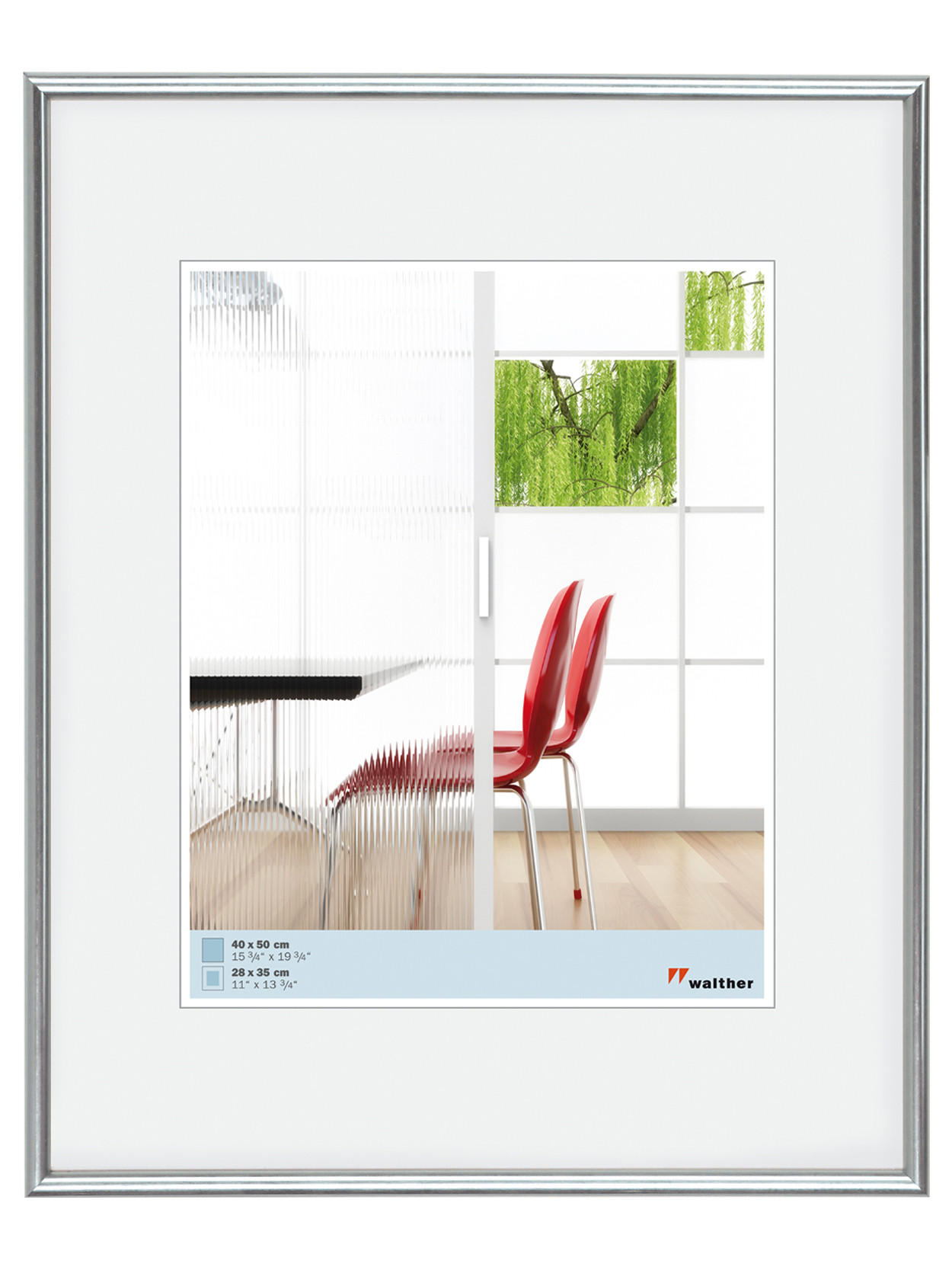 BILDERRAHMEN Galeria Kst.Rahmen 40x60 cm SILBER - Silberfarben, Kunststoff (41.1/61.1/2.1cm) - walther design