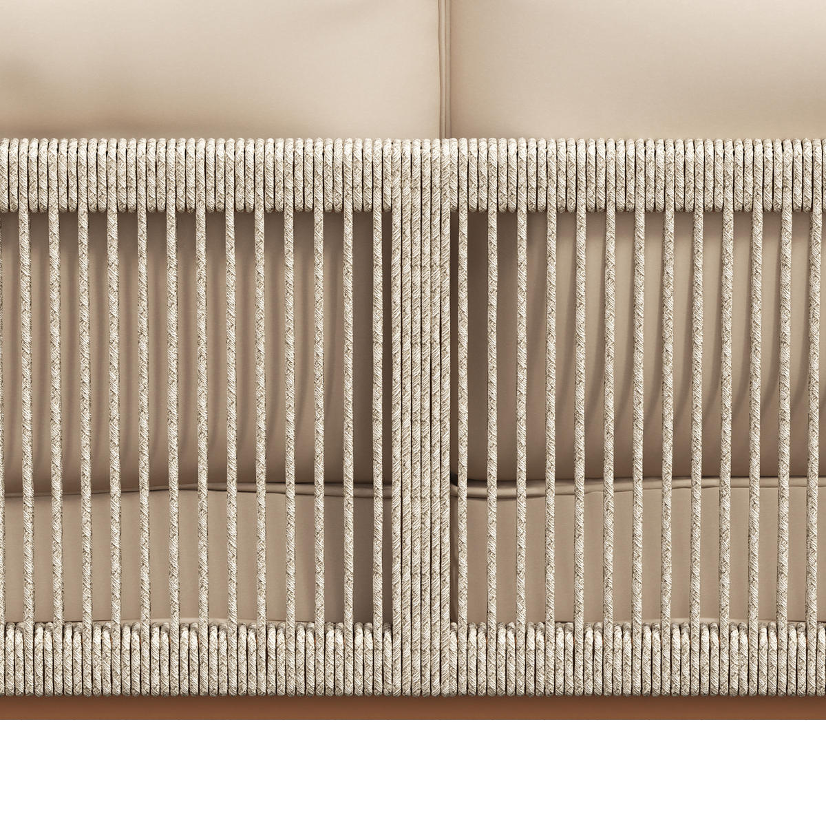 GARTENSET, 7-8 Personen, Abnehmbarer Bezug, Beige - Beige, Textil - FLIEKS