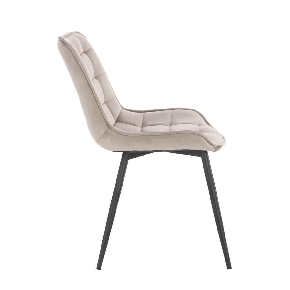 ESSZIMMERSTUHL IKALO - Farbe: Hellbraun, Menge: 2 - Hellbraun, Textil/Metall (61.5/79.8/50.5cm) - Home Deluxe