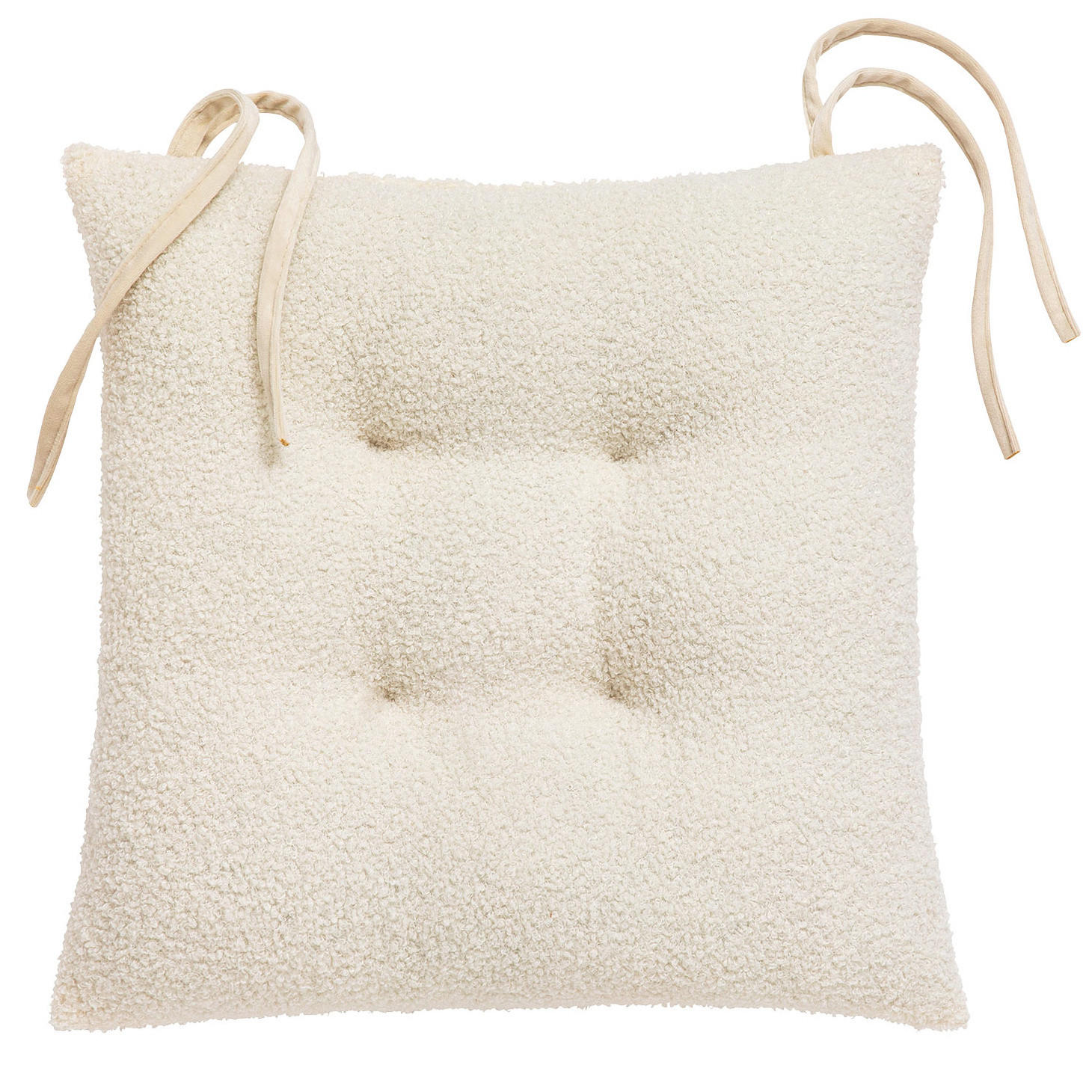 STUHLKISSEN mit Steppnaht Wooly Beige 38/38/6 cm - Beige, Textil (38/38/6cm) - Douceur d´intérieur