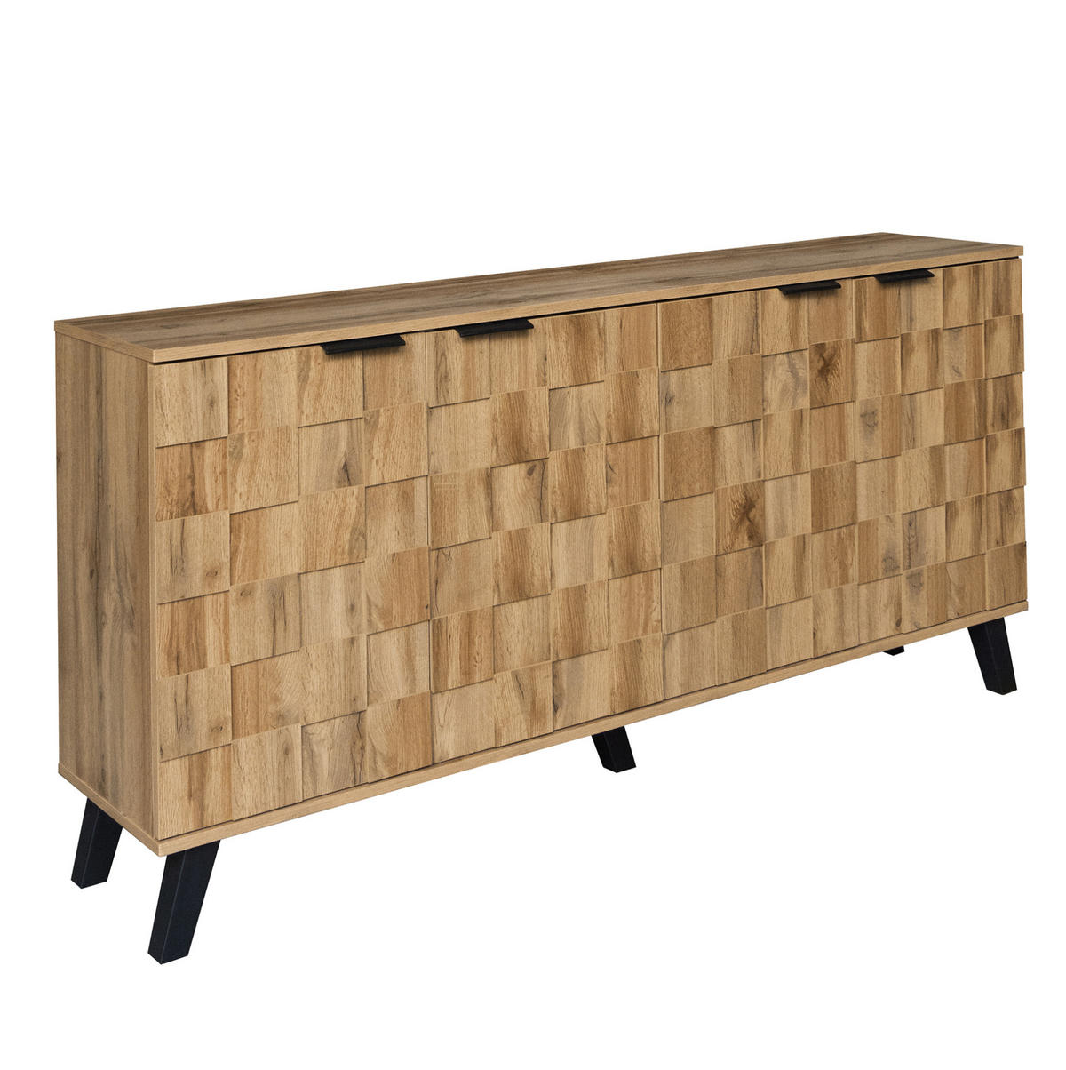 SIDEBOARD 160.5/35.5/78 cm Holzfarbe aus Spanplatte mit 4 Türen - Naturfarben, Holzwerkstoff (35.5/78/160.5cm) - OKMYHOME