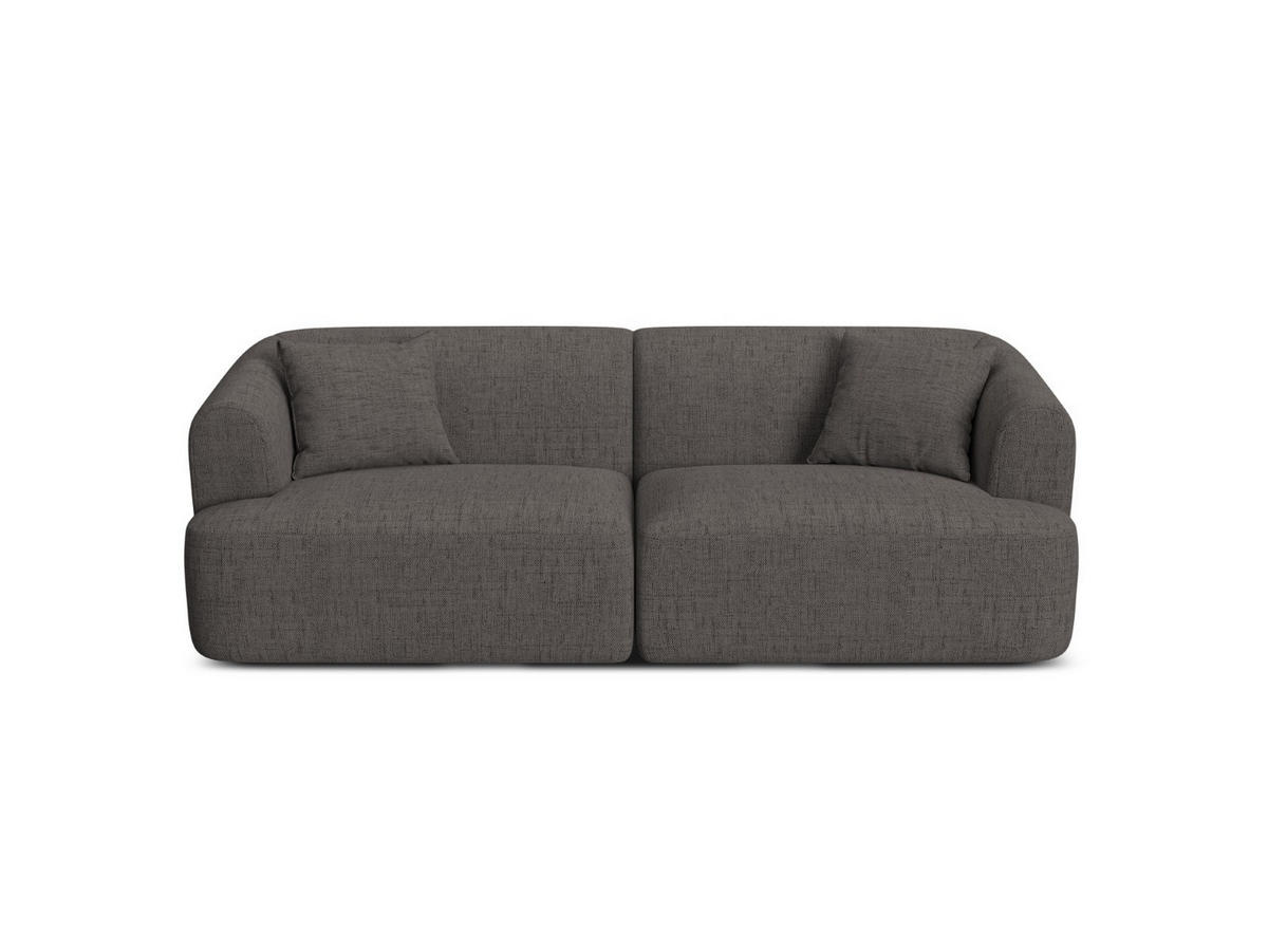 MODULARES-SOFA Campi aus strukturiertem Stoff grau 3 Sitzplätze - Grau, Textil (90/70/220cm) - Cosmopolitan Design