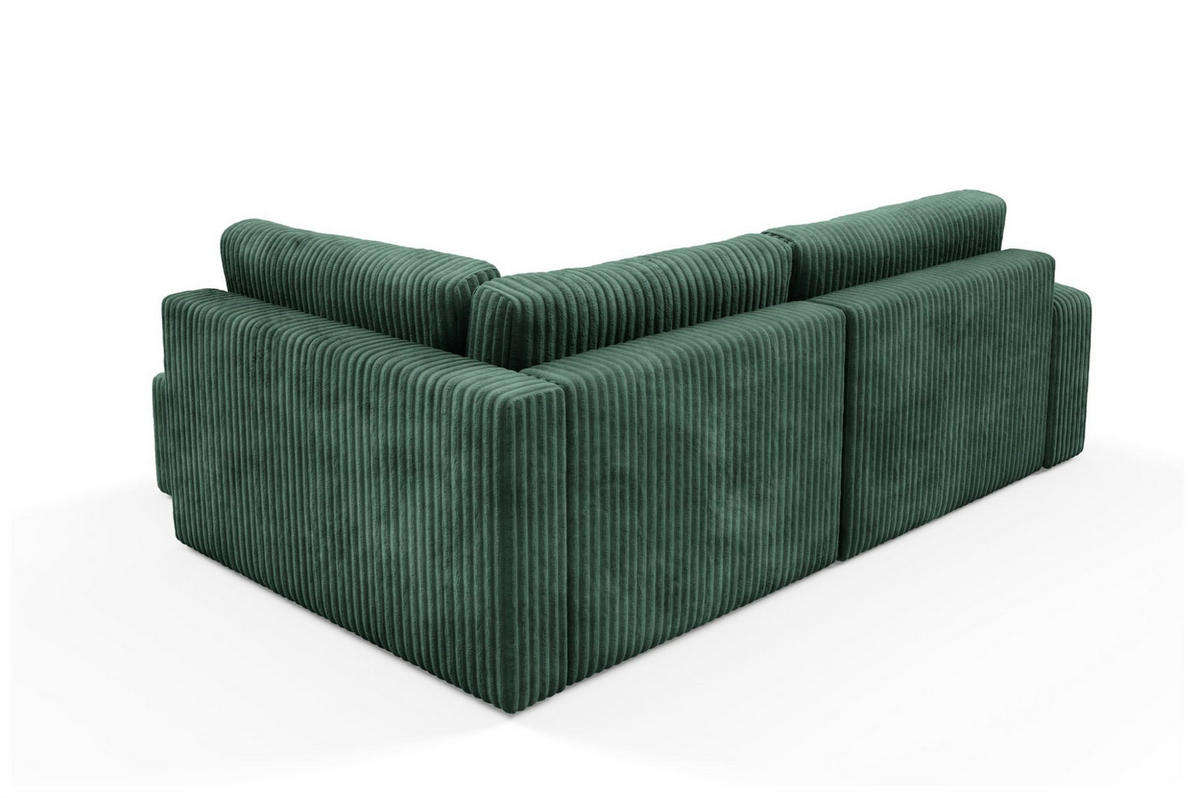 ECKSOFA Natalia Xl - Grün, Holzwerkstoff/Textil (245/182cm) - Fun Möbel